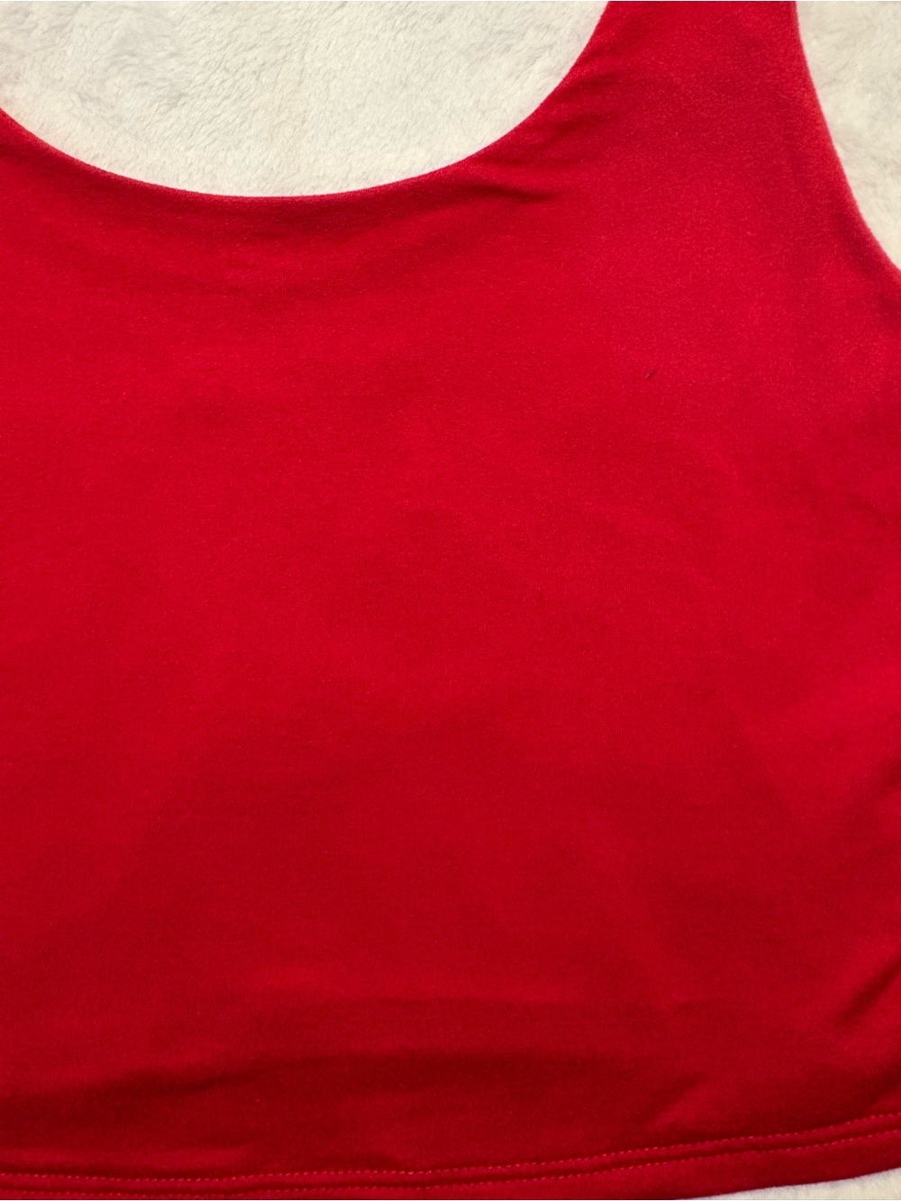 Sincerely Jules Red Scoop Neck Cropped Tank - Picture 4 of 5